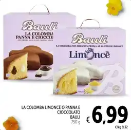 Spazio Conad La colomba limoncè o panna e cioccolato BAULI offerta