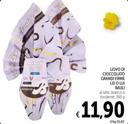 Spazio Conad Uovo di cioccolato grandi firme lei o lui BAULI offerta