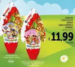 Spazio Conad Uovo di cioccolato kinder gran sorpresa ferrero offerta