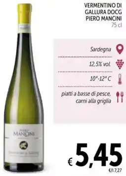 Spazio Conad Vermentino di gallura docg PIERO MANCINI offerta