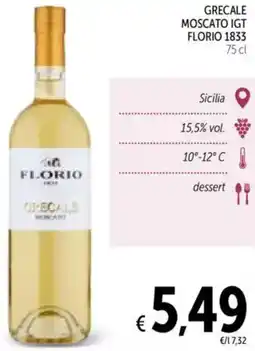 Spazio Conad Grecale moscato igt FLORIO 1833 offerta