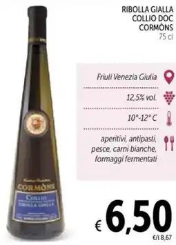 Spazio Conad Ribolla gialla collio doc CORMONS offerta