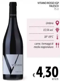Spazio Conad Vitiano rosso igp falesco offerta