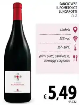 Spazio Conad Sangiovese il pometo igt lungarotti offerta