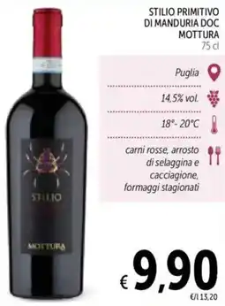 Spazio Conad Stilio primitivo di manduria doc mottura offerta
