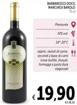 Spazio Conad Barbaresco docg marchesi barolo offerta