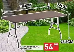 MEGA Tavolo pieghevole 180x75.5x74 offerta