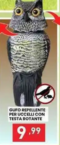 MEGA Gufo repellente testa rotante offerta