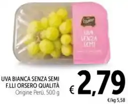 Spazio Conad Uva bianca senza semi f.lli orsero qualità offerta
