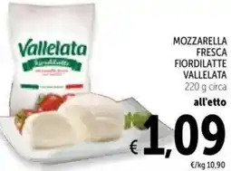 Spazio Conad Mozzarella fresca fiordilatte VALLELATA offerta