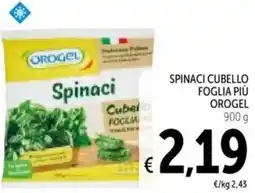 Spazio Conad Spinaci cubello foglia più OROGEL offerta