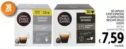 Spazio Conad 30 capsule caffè espresso o cappuccino NESCAFÉ DOLCE GUSTO offerta