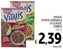 Spazio Conad Vitalis choco granola o classic CAMEO offerta