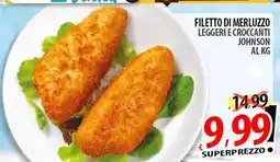 Il Genio Supermercato Filetto di merluzzo leggeri e croccanti johnson offerta