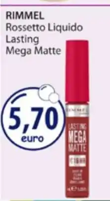 Acqua & Sapone RIMMEL Rossetto Liquido Lasting Mega Matte offerta