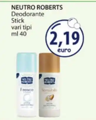 Acqua & Sapone NEUTRO ROBERTS Deodorante Stick offerta