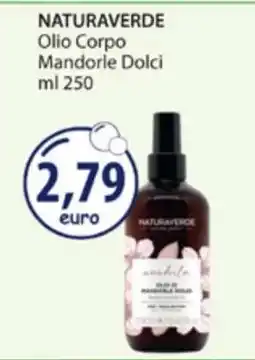 Acqua & Sapone NATURAVERDE Olio Corpo Mandorle Dolci ml 250 offerta