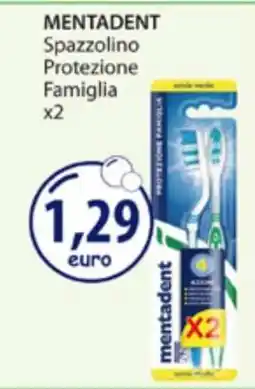 Acqua & Sapone MENTADENT Spazzolino Protezione Famiglia x2 offerta
