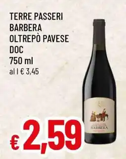 Famila TERRE PASSERI BARBERA OLTREPÒ PAVESE DOC offerta