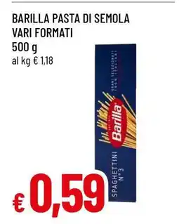 Famila BARILLA Pasta di Semola vari formati offerta