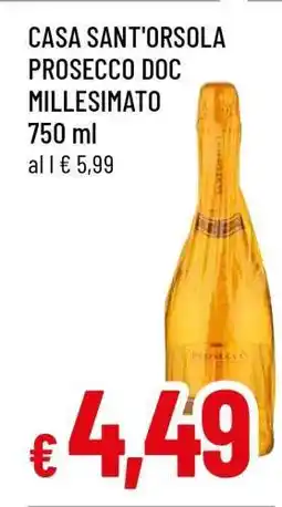 Famila CASA SANT'ORSOLA PROSECCO DOC MILLESIMATO offerta