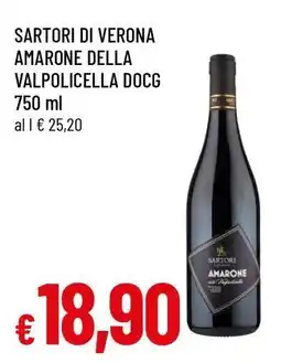 Famila Sartori di Verona Amarone della Valpolicella DOCG 750 ml offerta
