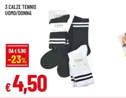 Famila 3 CALZE TENNIS UOMO/DONNA offerta