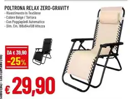 Famila POLTRONA RELAX ZERO-GRAVITY offerta