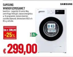 Famila SAMSUNG WW80FG3M05AWET offerta