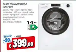 Famila CANDY CSO4146TWMB5-S LAVATRICE offerta