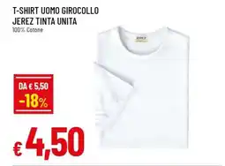Famila T-SHIRT UOMO GIROCOLLO JEREZ TINTA UNITA offerta