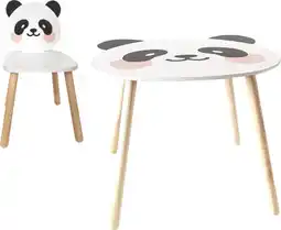 MD Discount SET BABY TAVOLO E SEDIA PANDA offerta