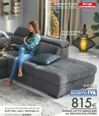 Mondo Convenienza Divano letto angolare offerta