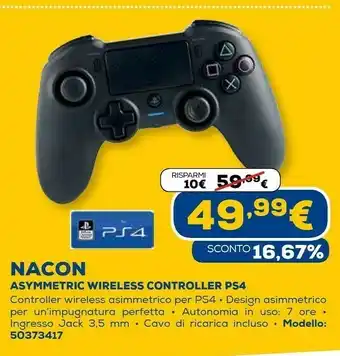 Euronics Asymmetric wireless controller ps4 offerta