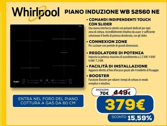 Euronics Wb s2560 ne nero da incasso 59 cm piano cottura a induzione 4 fornello(i) offerta