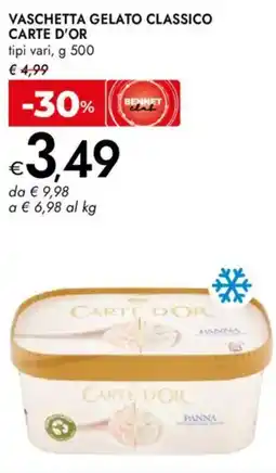 Bennet Vaschetta gelato classico CARTE DOR offerta