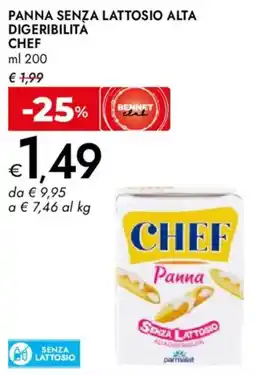 Bennet Panna senza lattosio alta digeribilita CHEF offerta