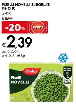 Bennet Piselli novelli surgelati FINDUS offerta