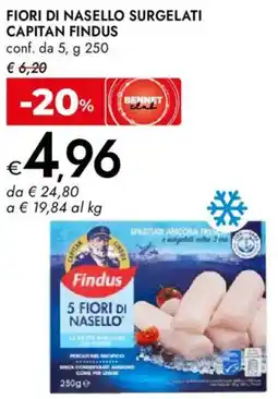 Bennet Fiori di nasello surgelati capitan FINDUS conf. da 5 offerta