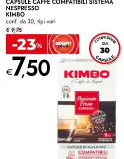 Bennet Capsule caffè compatibili sistema nespresso KIMBO offerta