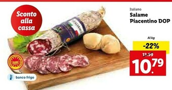 Lidl Salame piacentino dop offerta
