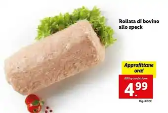 Lidl Rollata di bovino allo speck offerta