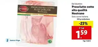 Lidl Prosciutto cotto nostrano alta qualità 120 g(ml) offerta