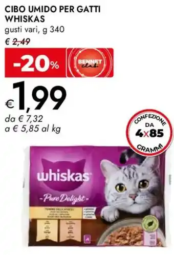Bennet Cibo umido per gatti WHISKAS offerta