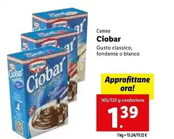 Lidl Ciobar gusto fondente 125 g(ml) offerta