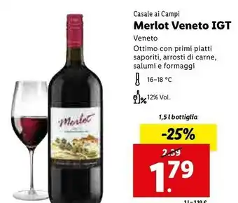 Lidl Merlot veneto offerta