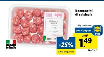 Lidl Bocconcini di salsiccia offerta