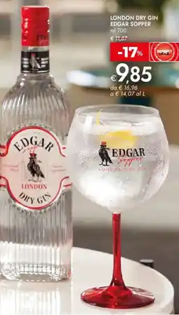 Bennet London dry gin EDGAR SOPPER offerta