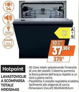 Expert Hotpoint LAVASTOGLIE A SCOMPARSA TOTALE HOID534AS offerta