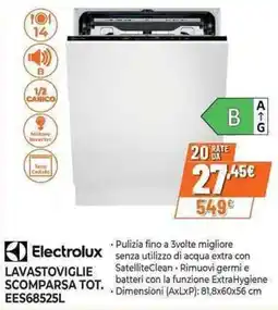 Expert Electrolux LAVASTOVIGLIE SCOMPARSA TOT. EES68525L offerta